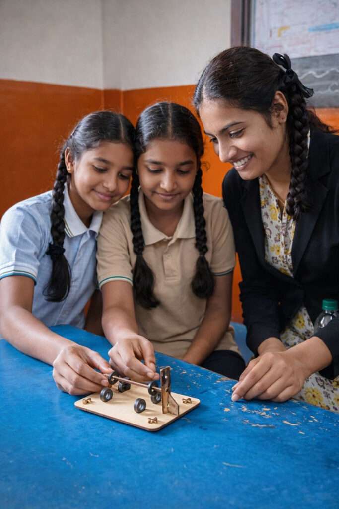 Young learner conducting science experiment with Xperimentor kit
