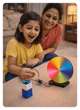PlayLab in action – children exploring science hands-on at home in India