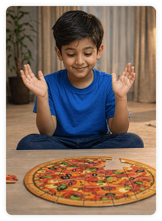 PlayLab kit in action – child building foundational literacy and numeracy