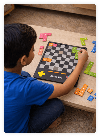 PlayLab family activity – parent and child doing science together at home
