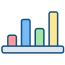 Analytics dashboard icon – student progress, learning gaps, mastery tracking