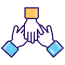 Collaborative learning icon – group work, peer interaction, problem-solving