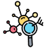 Science molecule icon representing hands-on experiment-based learning