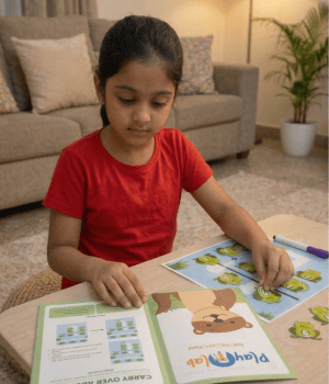 PlayLab activity guidebook with step-by-step illustrated instructions